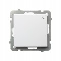 Wyłącznik schodowy - pojedynczy podtynkowy Ospel Sonata biały ŁP-3R/m/00