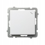 Wyłącznik schodowy - pojedynczy podtynkowy Ospel Sonata ŁP-3R/m/00 biały