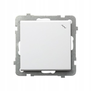 Wyłącznik schodowy - pojedynczy podtynkowy Ospel Sonata ŁP-3R/m/00 biały