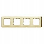 Ramka poczwórna uniwersalna Legrand Cariva kremowa