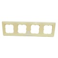 Ramka poczwórna CARIVA uniwersalna kolor kremowy