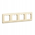 Ramka poczwórna CARIVA uniwersalna kolor kremowy