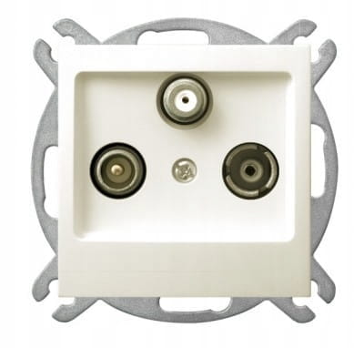 Gniazdo Antenowe ścienne Ospel Impresja PT RTV-SAT GPA-YSP/M/27 kolor ecru