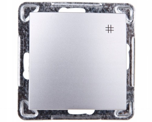 Wyłącznik krzyżowy podtynkowy klasyczny Ospel Impresja ŁP-4Y/m/18 srebrny