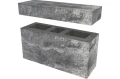 Pustak słupkowy_międzysłupkowy z daszkiem Murro XL 31x22x67,2cm Nerino II biało-szaro-niebieski Polbruk.webp