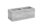 Pustak słupkowy/międzysłupkowy Murro 20x20x50,4cm cement biały Adular biało-stalowy Polbruk