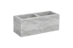 Pustak słupkowy/międzysłupkowy Murro 20x20x50,4cm cement biały Adular biało-stalowy Polbruk
