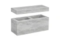 Pustak z daszkiem słupkowym_międzysłupkowym Murro 20x20x50,4cm cement biały Adular biało-stalowy Polbruk.webp