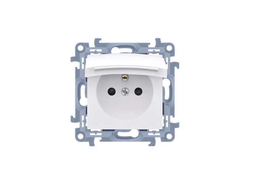 SIMON 10 Gniazdo z uziemieniem z klapką CGZ1BU.01/11