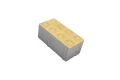Kostka brukowa integracyjna ostrzegawcza Focus 8x10x20cm cement biały Żółty Polbruk.webp