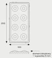 Polbruk Focus Ostrzegawcza gr. 8 cm rzut techniczny i wymiary.webp