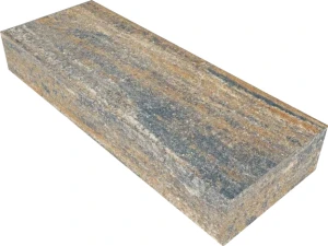 Stopień schodowy Grando 15x37x100cm cement biały Onyx biało-szaro-pomarańczowy Polbruk