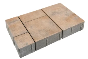 Kostka brukowa Commix 6cm cement biały Onyx biało-szaro-pomarańczowy Polbruk