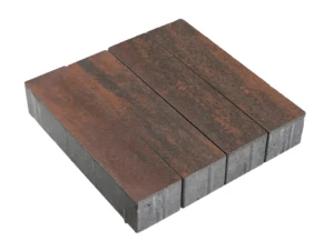 Kostka brukowa Metrik 6x28x7cm cement biały mini faza Korten grafitowo-brązowo-pomarańczowy Polbruk