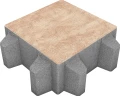 Kostka brukowa ekologiczna EQOL Retencja+ 8x20x20cm cement biały z odstępnikami Latte biało-jasno-piaskowy Polbruk