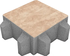 Kostka brukowa ekologiczna EQOL Retencja+ 8x20x20cm cement biały z odstępnikami Latte biało-jasno-piaskowy Polbruk