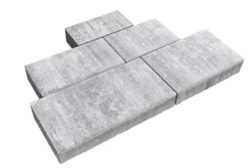 Kostka brukowa Ideo 6cm cement biały bez fazy Adular biało-stalowy Polbruk