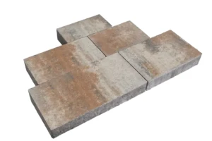 Kostka brukowa Ideo 6cm cement biały bez fazy Onyx biało-szaro-pomarńczowy Polbruk