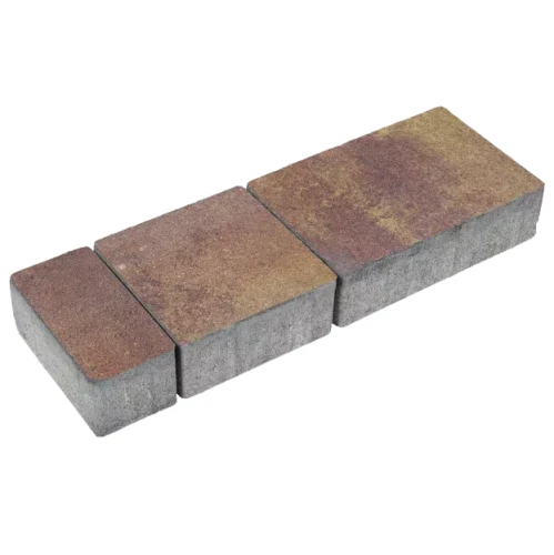 Kostka brukowa Napoli 4cm cement biały Barwy jesieni źółto-czerwono-brązowy Polbruk