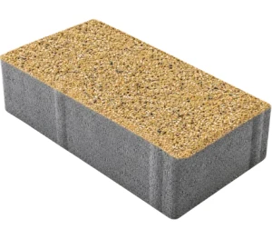 Kostka brukowa Prostokąt 8x10x20cm cement biały płukany Żółty Polbruk