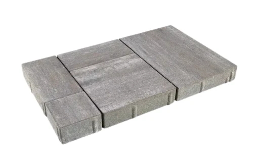 Kostka brukowa Toledo 6cm cement biały Bengal biało-brązowo-grafitowy Polbruk