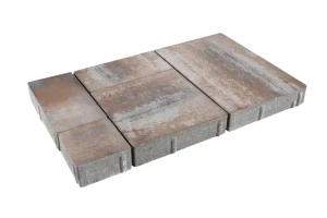 Kostka brukowa Toledo 6cm cement biały Onyx biało-szaro-pomarańczowy Polbruk