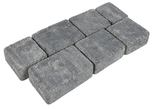 a brukowa Trento 6x13,9cm cement biały postarzany Nerino II biało-grafitowy Polbruk