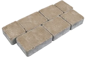 Kostka brukowa Trento 6x13,9cm cement biały Latte biało-jasno-piaskowa postarzony Polbruk