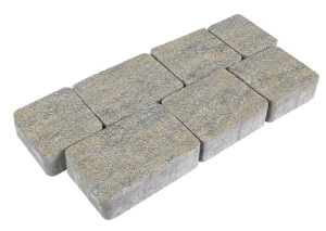 Kostka brukowa Trento 8x13,9cm cement biały Boho biało-grafitowo-ochrowy Polbruk