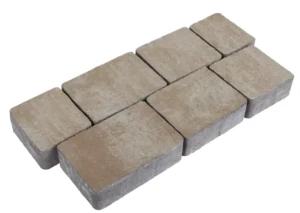 Kostka brukowa Trento 8x13,9cm cement biały Latte biało-jasno-piaskowa Polbruk