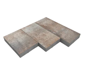 Kostka brukowa Triada 6cm cement biały Onyx biało-szaro-pomarańczowy Polbruk