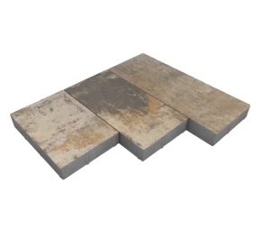 Kostka brukowa Triada 6cm cement biały Boho biało-grafitowo-ochrowy Polbruk