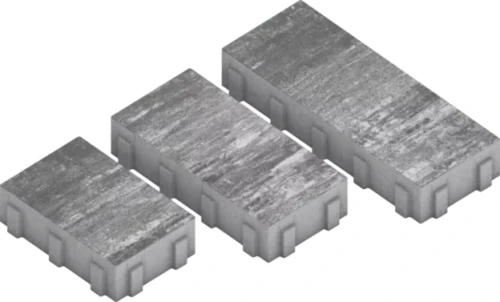 Kostka brukowa Triada 8cm retencja+ cement biały Nerino biało-szaro-czarny Polbruk