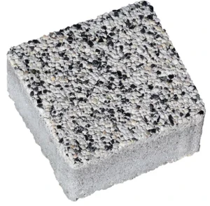 Kostka brukowa Westa 4x9,5x10,5cm cement biały płukany Szary Polbruk