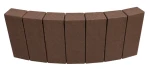 Obrzeże Fem Łuk 6x28x10cm gładkie Brązowy Polbruk