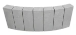 Obrzeże Fem Łuk 6x28x10cm gładkie Szary Polbruk
