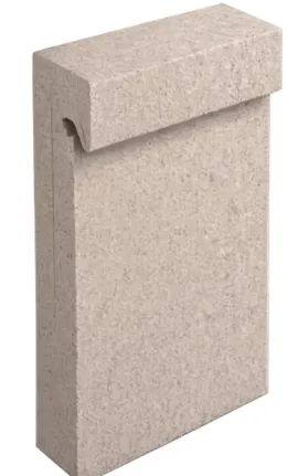 Obrzeże Flesz 6/8x20x30cm cement biały Beżowy Polbruk