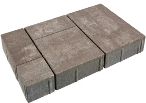 Kostka brukowa Commix 6cm cement biały Taupe mokka-stalowo-biały Polbruk