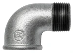 Kolanko ocynkowane 1 1/2" z nyplem