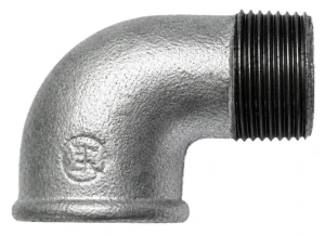 Kolanko ocynkowane 1 1/2" z nyplem