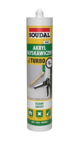 Akryl błyskawiczny turbo biały Soudal 280ml