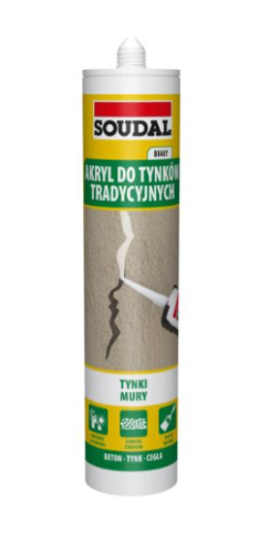 Akryl do tynków Soudal 280ml Biały