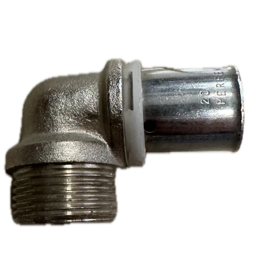 Kolanko PEX 20x3/4" zaciskowe, z gwintem zewnętrznym Perfect
