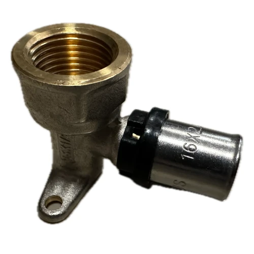 Kolanko PEX 16x1:2" zaciskowe naścienne PEX Plus.webp