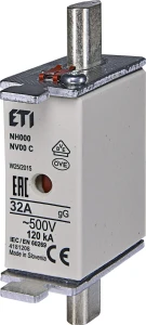 Wkładka topikowa bezpiecznikowa NH000 WT-00C/gG 32A 500V