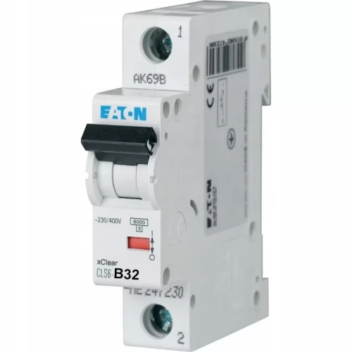 Wyłącznik nadprądowy instalacyjny 1P B 32A 6kA Eaton CLS6-B32.webp