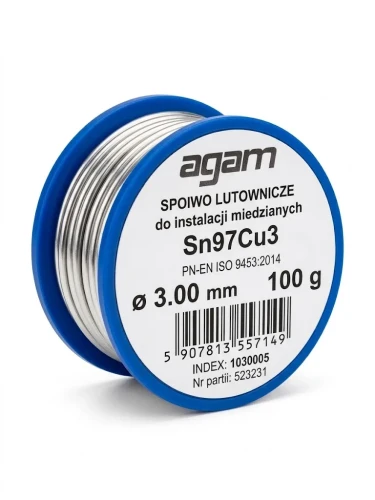 Drut lutowniczy (spoiwo) do lutowania miedzi 3mm, szpula 100g.webp