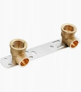 Listwa montażowa do rury miedzianej 15mm x 1/2", rozstaw 150mm