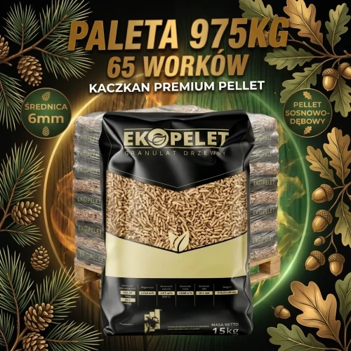 Pellet sosnowo-dębowy Kaczkan Premium 6mm - 65 worków 975kg.webp