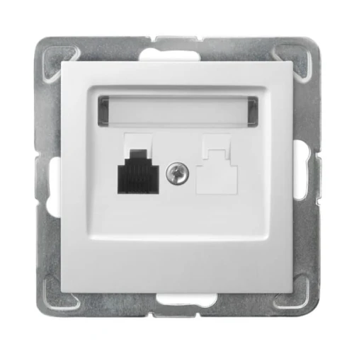 Gniazdo telefoniczne pojedyncze Ospel Impresja - GPT-1Y/m/00 białe